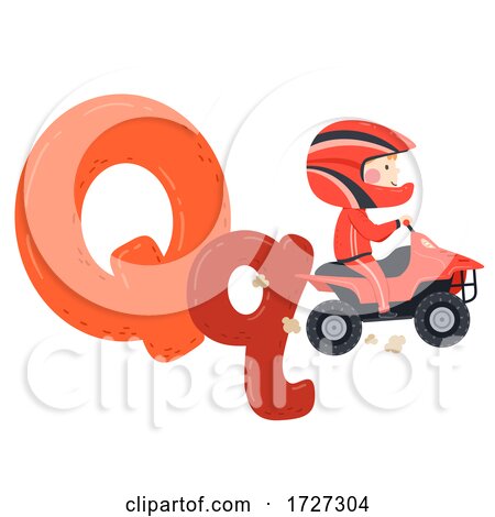 Kid Boy Quad Bike Sport Alphabet Illustration by BNP Design Studio