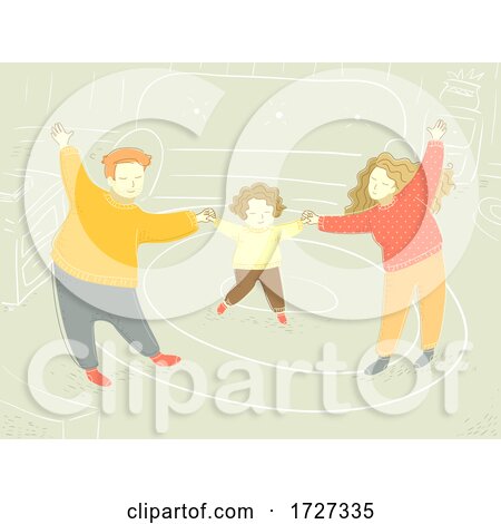 Family Happy Sweater Home Living Room Illustration by BNP Design Studio