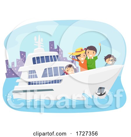 Stickman Family Yacht Tour Illustration by BNP Design Studio