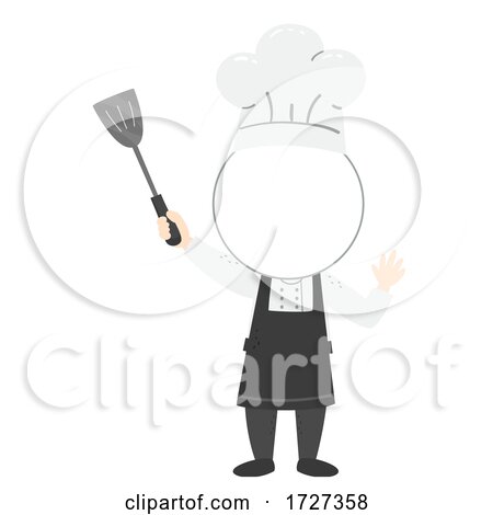 Kid Chef Head Blank Template Illustration by BNP Design Studio