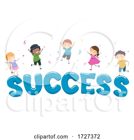 Stickman Kids Social Skills Celebrating Success by BNP Design Studio