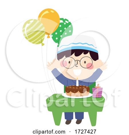 Kid Boy Muslim Class Birthday Balloon Illustration by BNP Design Studio