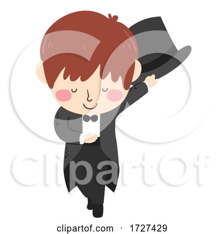 Kid Boy Magician Bow Hat Costume Illustration by BNP Design Studio