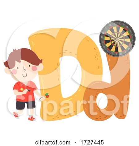 Kid Boy Dart Sport Alphabet Illustration by BNP Design Studio