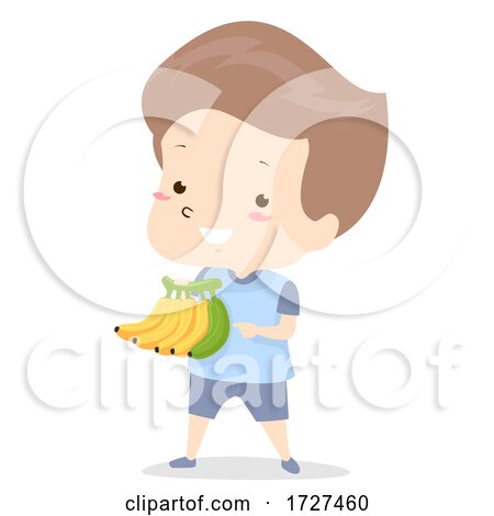 Kid Boy Adjective Different Banana Illustration by BNP Design Studio