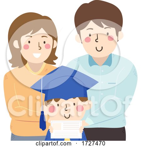 Kid Parents Graduation Certificate Illustration by BNP Design Studio
