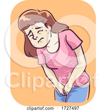 Girl Symptom Pelvic Pain Illustration by BNP Design Studio