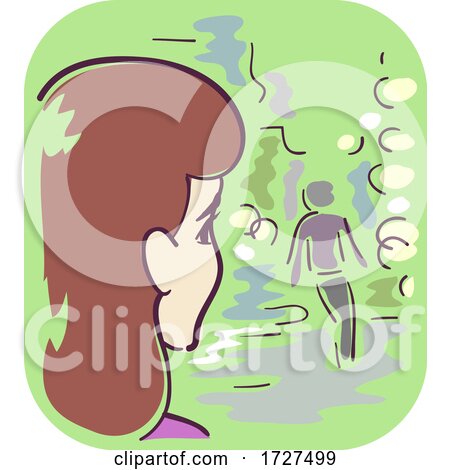 Girl Symptom Cloudy Vision Illustration by BNP Design Studio