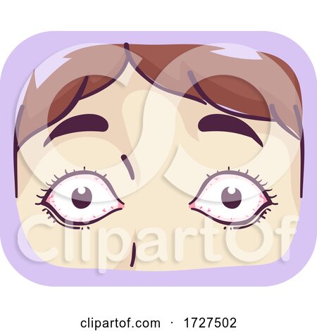 Girl Symptom Bulging Eyes Illustration by BNP Design Studio