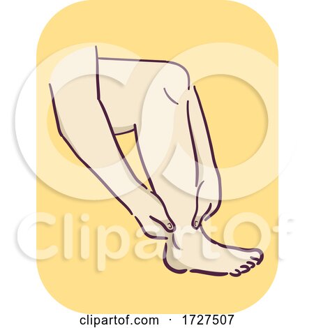 Musculoskeletal Ankle Pain Massage Illustration by BNP Design Studio