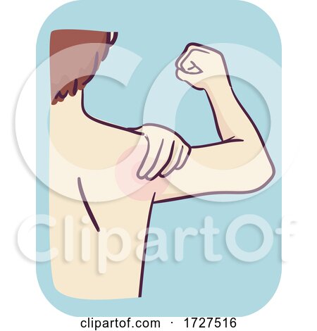 Musculoskeletal Shoulder Pain Massage Illustration by BNP Design Studio