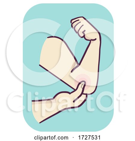 Musculoskeletal Elbow Pain Massage Illustration by BNP Design Studio