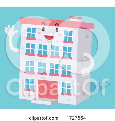 Mascot Dorm Building Illustration by BNP Design Studio