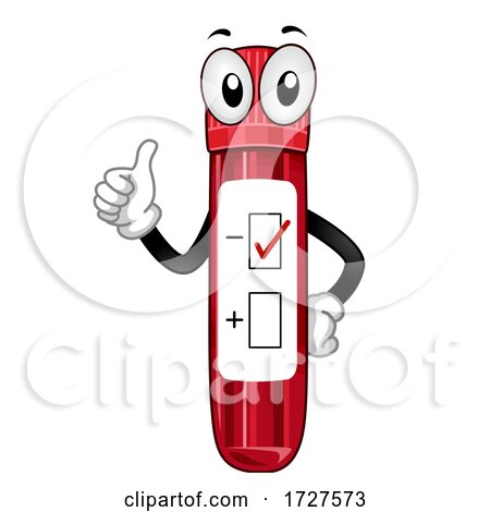 Mascot Test Tube Negative Illustration by BNP Design Studio