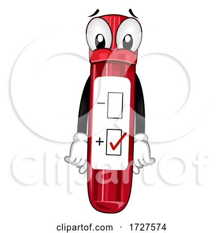 Mascot Test Tube Positive Illustration by BNP Design Studio