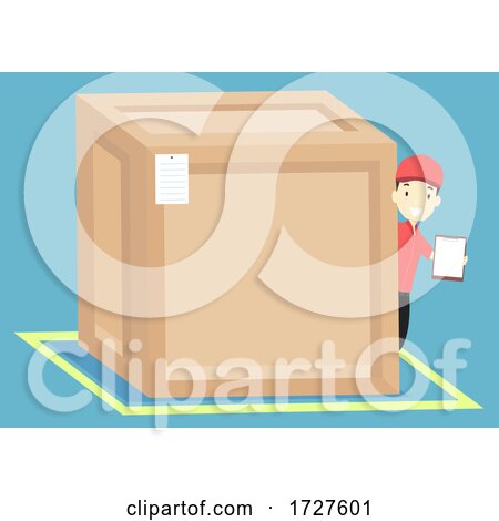 Man Big Crate Board Illustration by BNP Design Studio