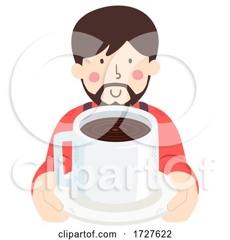 Man Give Coffee Illustration by BNP Design Studio