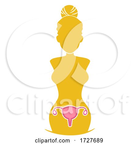 Silhouette Woman Uterus Illustration by BNP Design Studio