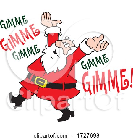 Cartoon Christmas Santa Claus Complaining by Johnny Sajem