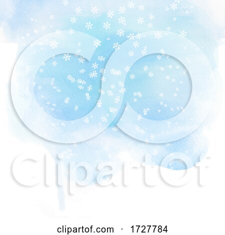 Watercolour Snowflake Background by KJ Pargeter