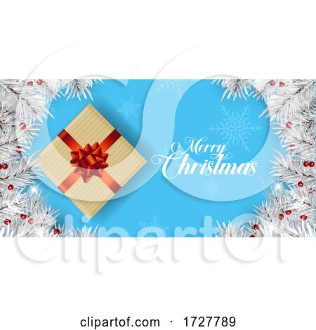 Christmas Gift Banner with Tree Branches by KJ Pargeter