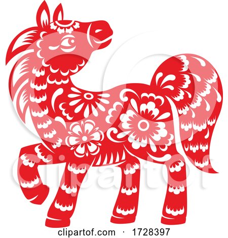 Chinese Horoscope Zodiac Horse by Vector Tradition SM