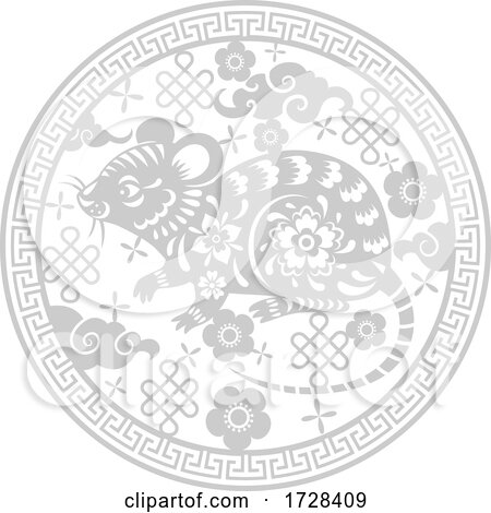 Chinese Horoscope Zodiac Rat by Vector Tradition SM