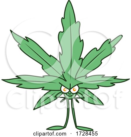 Cannabis Marijuana Pot Leaf Character by Domenico Condello