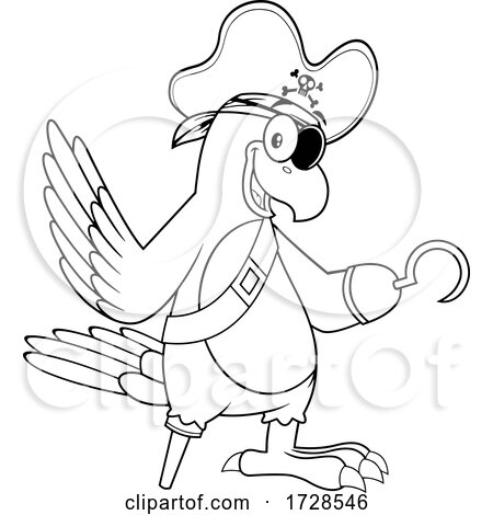 Pirate Parrot with Peg Leg and Hook by Hit Toon