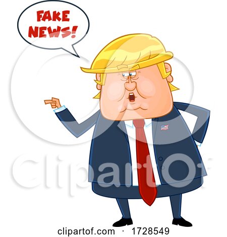 Donald Trump Exclaiming Fake News by Hit Toon