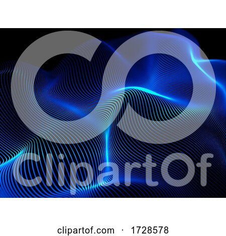 3D Abstract Background with Flowing Waves by KJ Pargeter