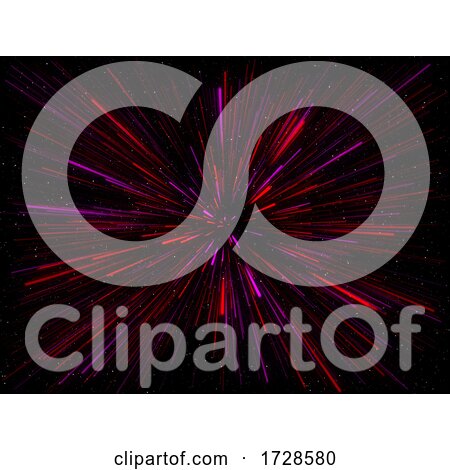 3D Abstract Space Background with Warp Tunnel Effect by KJ Pargeter