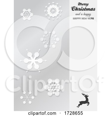 Christmas Copy Space with Text and Snowflakes by elaineitalia