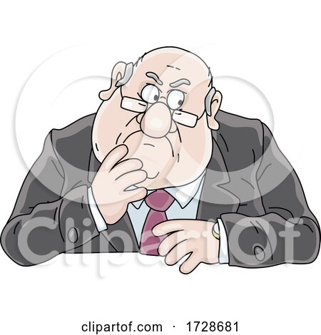 Cartoon Fat Politician or Business Man by Alex Bannykh
