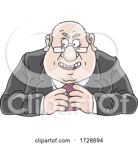 Cartoon Fat Politician or Business Man by Alex Bannykh