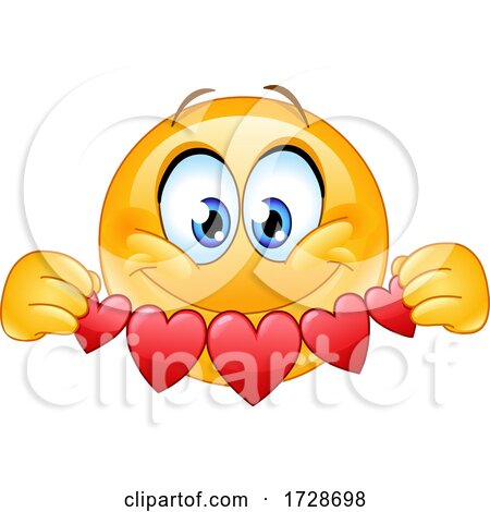 Smiley Emoji with Hearts by yayayoyo