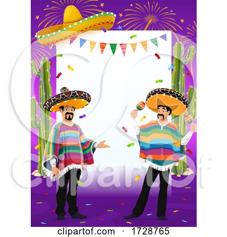 Mexican Party Border by Vector Tradition SM