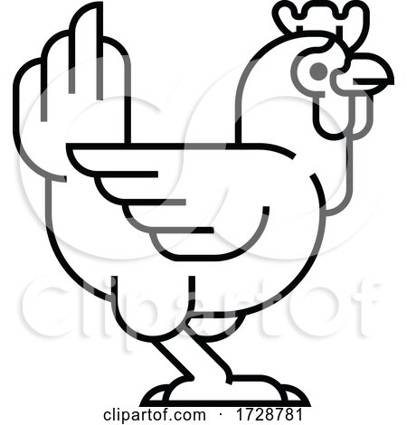 Chicken Sign Label Icon Concept by AtStockIllustration