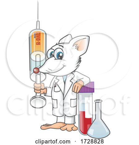 Rat Lab Cartoon Fight Against New Covid 19 Coronavirus Pneumonia by Domenico Condello