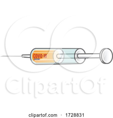 Syringe with Vaccine Against Covid 19 Coronavirus by Domenico Condello