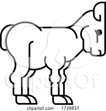 Lamb Sign Label Icon Concept by AtStockIllustration