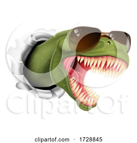 Cool Dinosaur Wearing Shades Sunglasses by AtStockIllustration