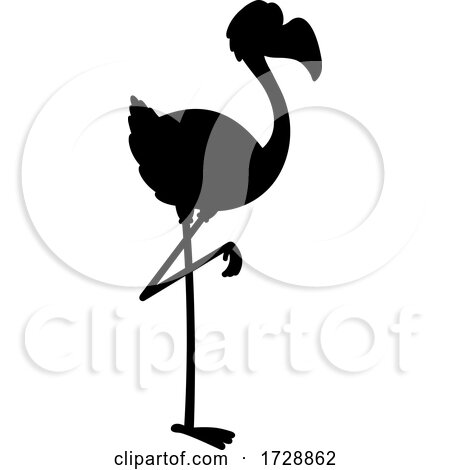 Flamingo Silhouette by Hit Toon