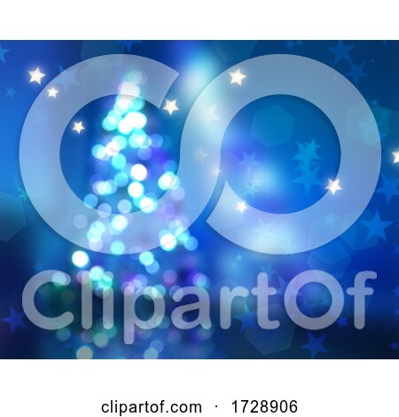 Christmas Background with Defocussed Tree and Bokeh Lights by KJ Pargeter