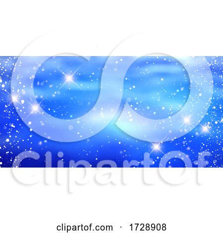 Christmas Banner with Snowflakes and Stars Design by KJ Pargeter