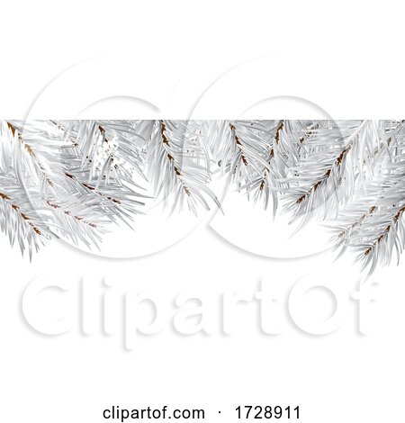 Silver Christmas Tree Branches Design by KJ Pargeter