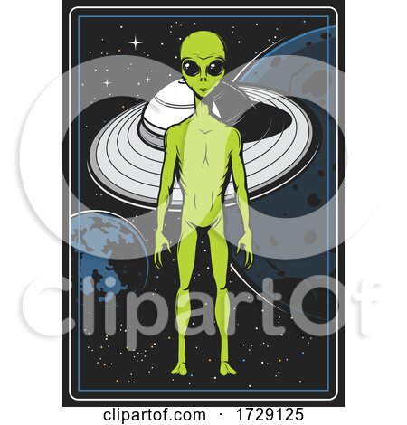 Alien Digital Poster by Vector Tradition SM