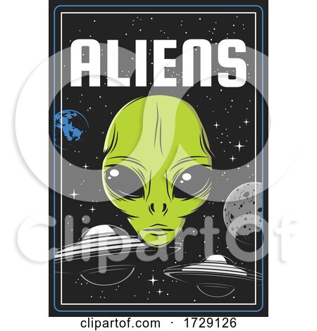 Alien Digital Poster by Vector Tradition SM