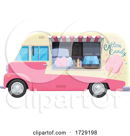 Cotton Candy Food Vendor Truck by Vector Tradition SM