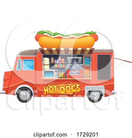 Hot Dog Food Vendor Truck by Vector Tradition SM